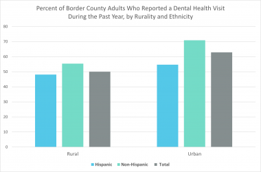 % of Border County Adults Who Reported a Dental Health Visit